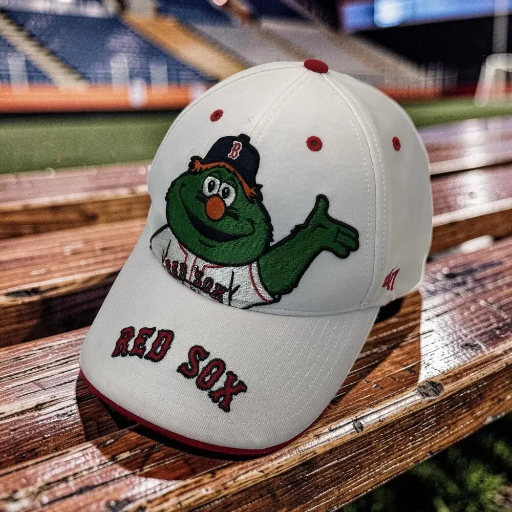 Boston Red Sox 47 Brand Hat Fenway Park Collection Wally Green Monster Cap White